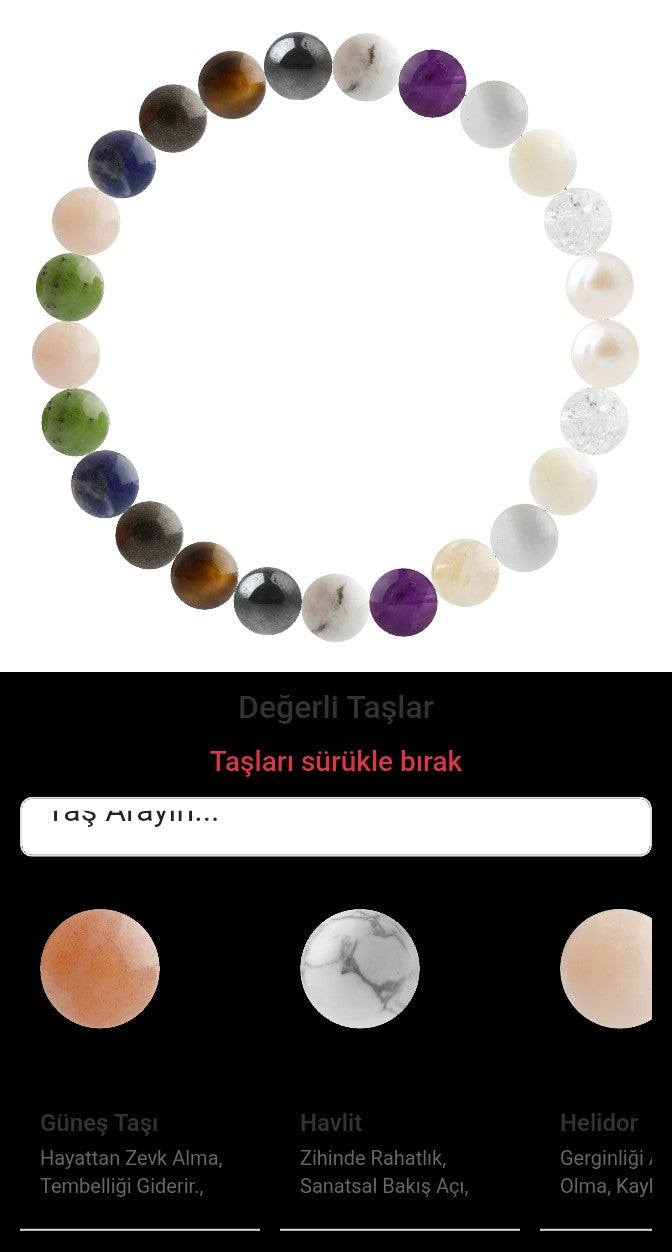 Özel Tasarım Elastik Misineli - 25 Taş - Özel Tasarım Görseli