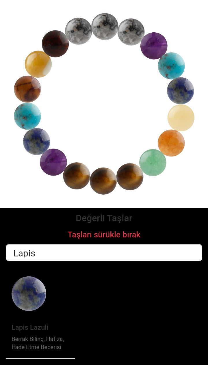Özel Tasarım Elastik Misineli - 18 Taş - Özel Tasarım Görseli