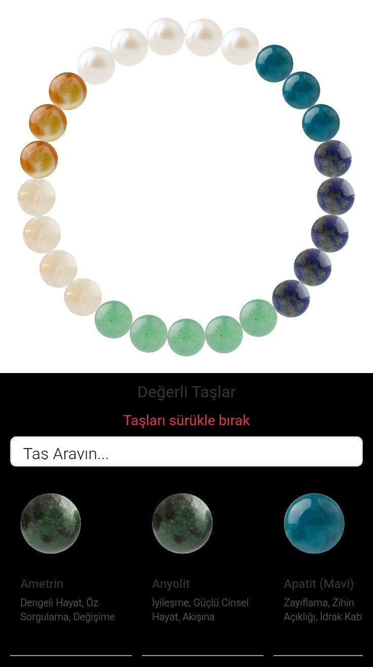 Özel Tasarım Elastik Misineli - 25 Taş - Özel Tasarım Görseli