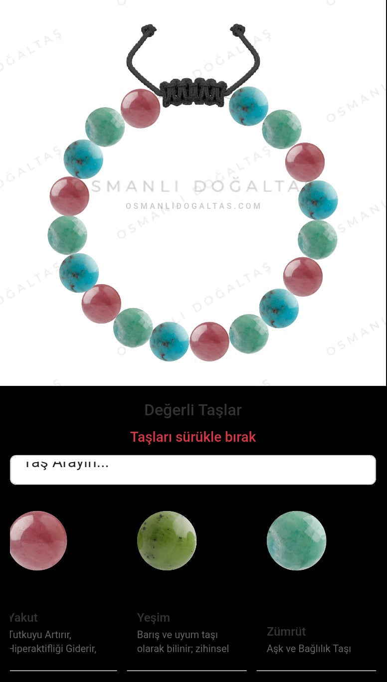 Özel Tasarım Merdiven Kapama Bileklik - 18 Taş - Özel Tasarım Görseli