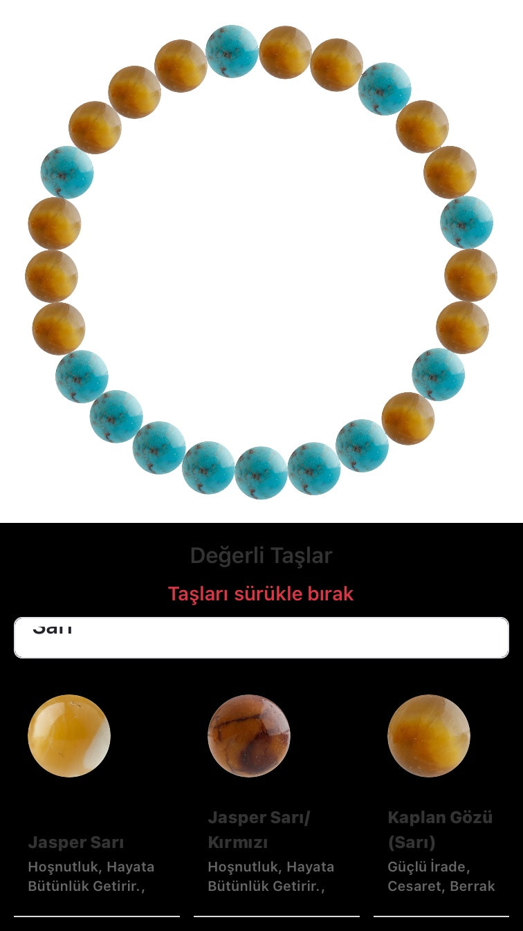 Özel Tasarım Elastik Misineli - 25 Taş