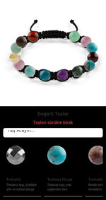 Özel Tasarım Makrome Bileklik - 14 Taş - Özel Tasarım Görseli