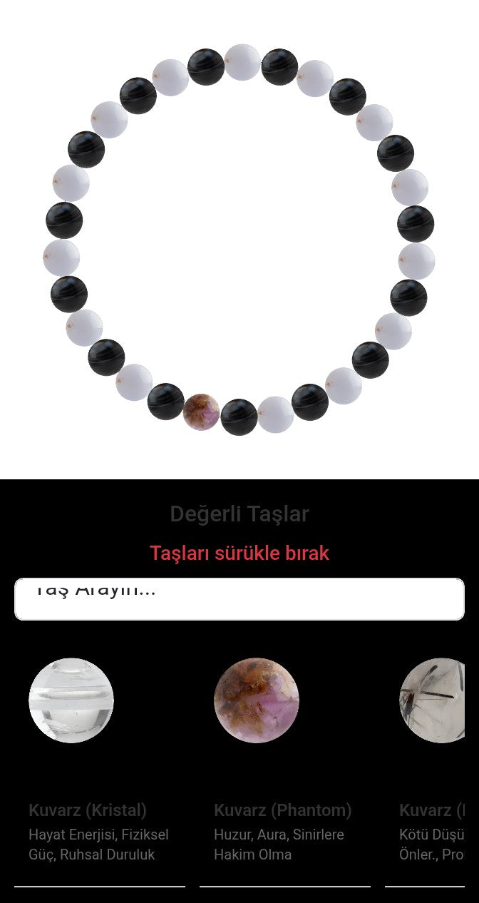 Özel Tasarım Elastik Misineli - 30 Taş - Özel Tasarım Görseli