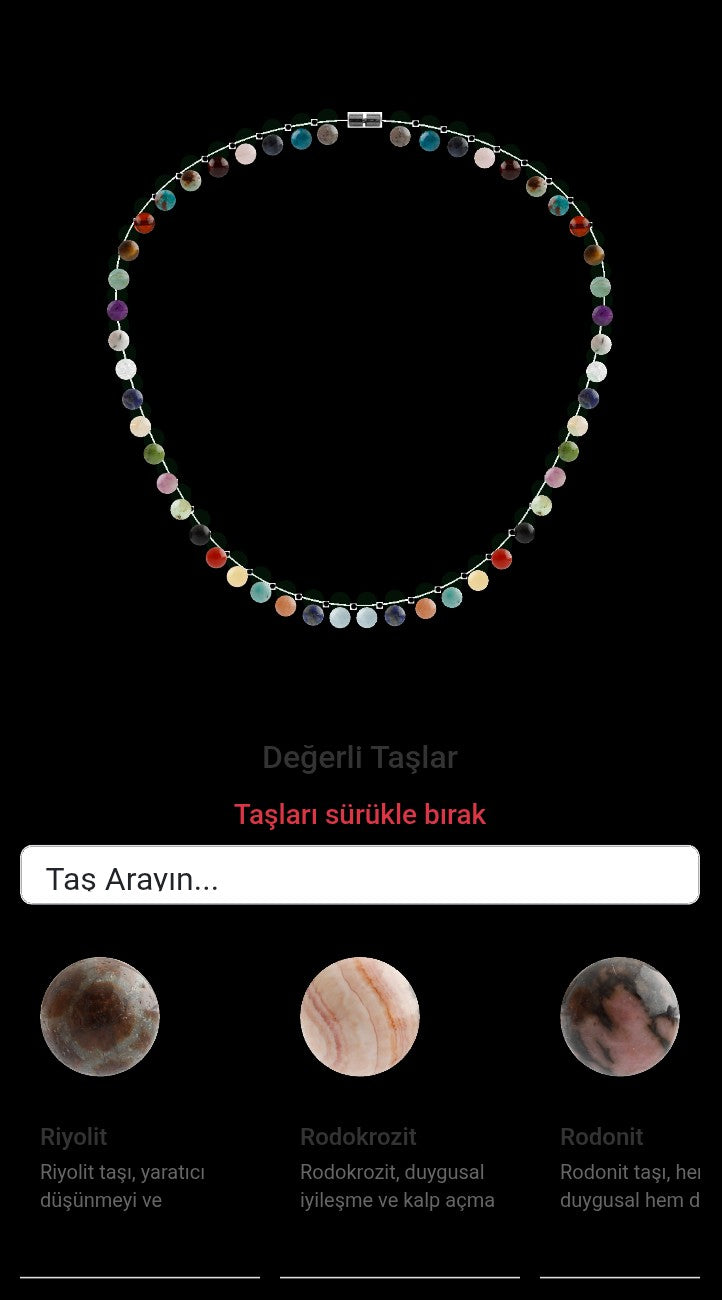 Özel Tasarım Kolye - 50 Taş - Özel Tasarım Görseli