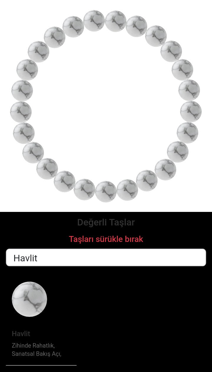 Özel Tasarım Elastik Misineli - 25 Taş - Özel Tasarım Görseli