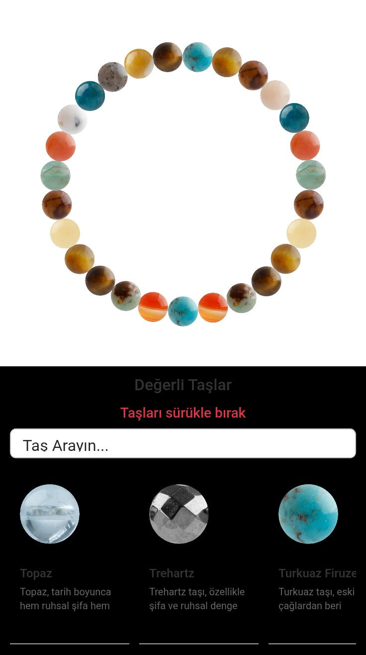 Özel Tasarım Elastik Misineli - 27 Taş - Özel Tasarım Görseli