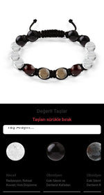 Özel Tasarım Makrome Bileklik - 14 Taş - Özel Tasarım Görseli