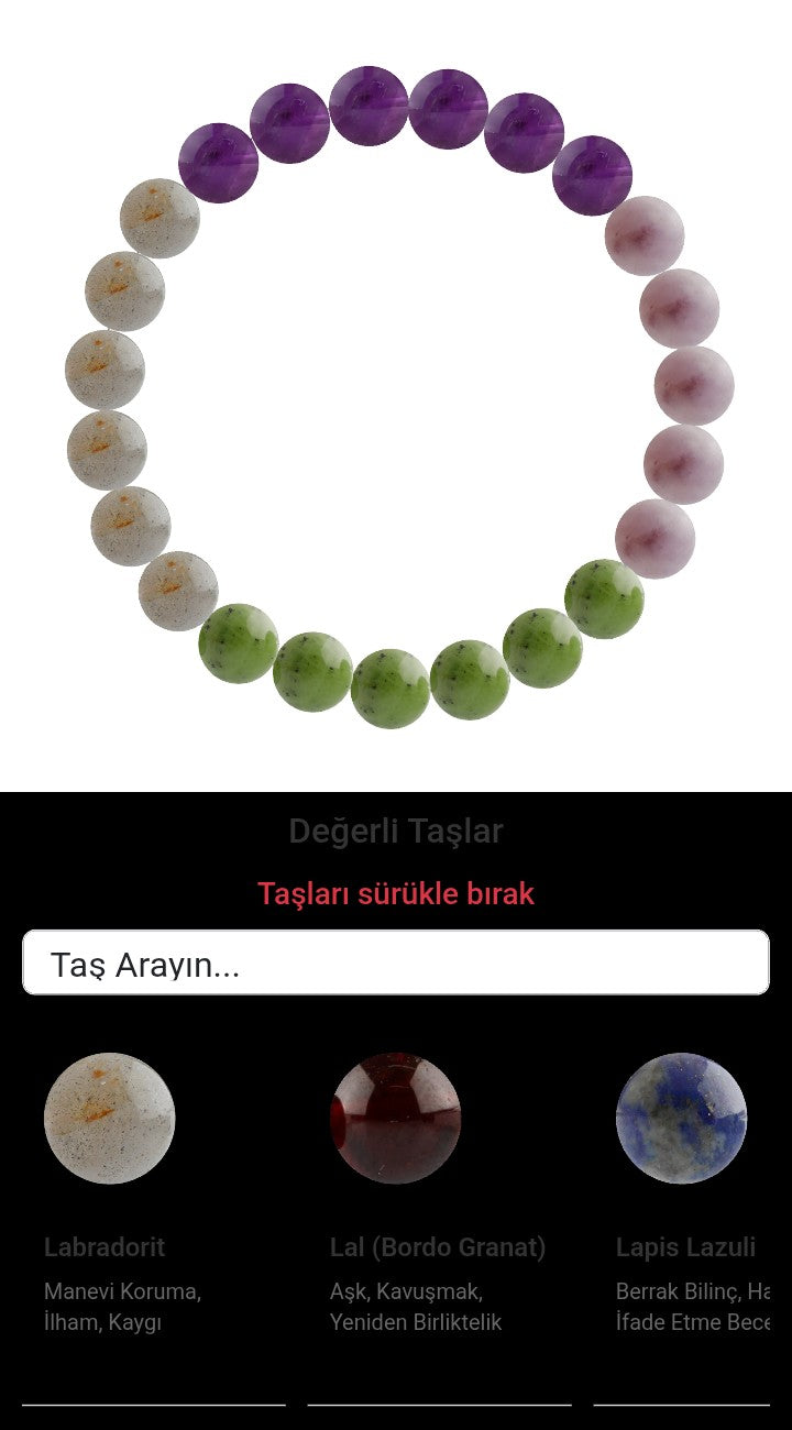Özel Tasarım Elastik Misineli - 23 Taş - Özel Tasarım Görseli