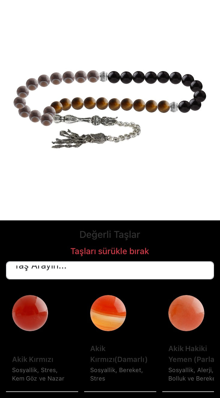 Özel Tasarım Tesbih - 33 Taş - Özel Tasarım Görseli
