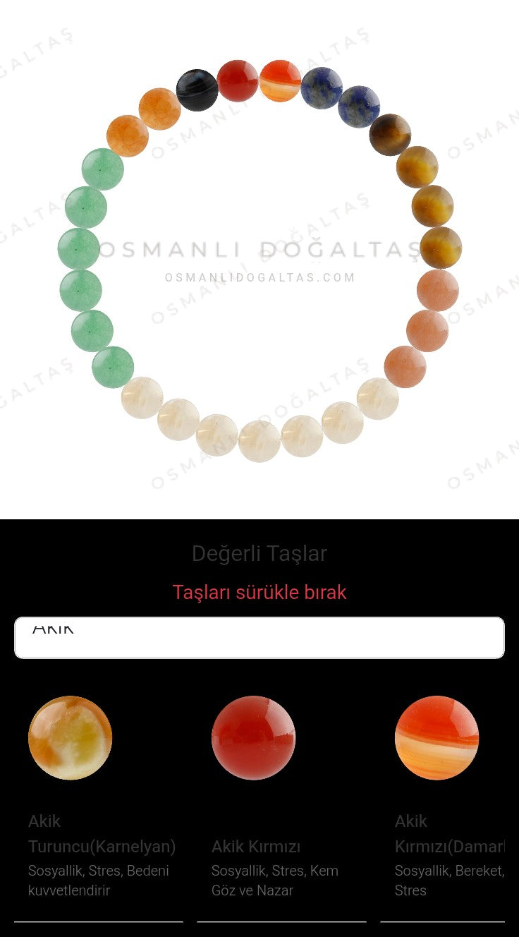 Özel Tasarım Elastik Misineli - 27 Taş - Özel Tasarım Görseli