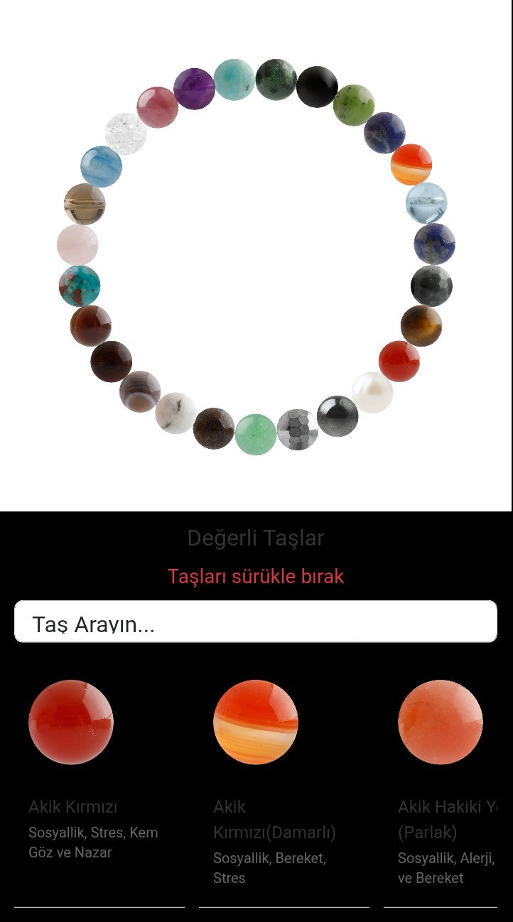 Özel Tasarım Elastik Misineli - 27 Taş - Özel Tasarım Görseli