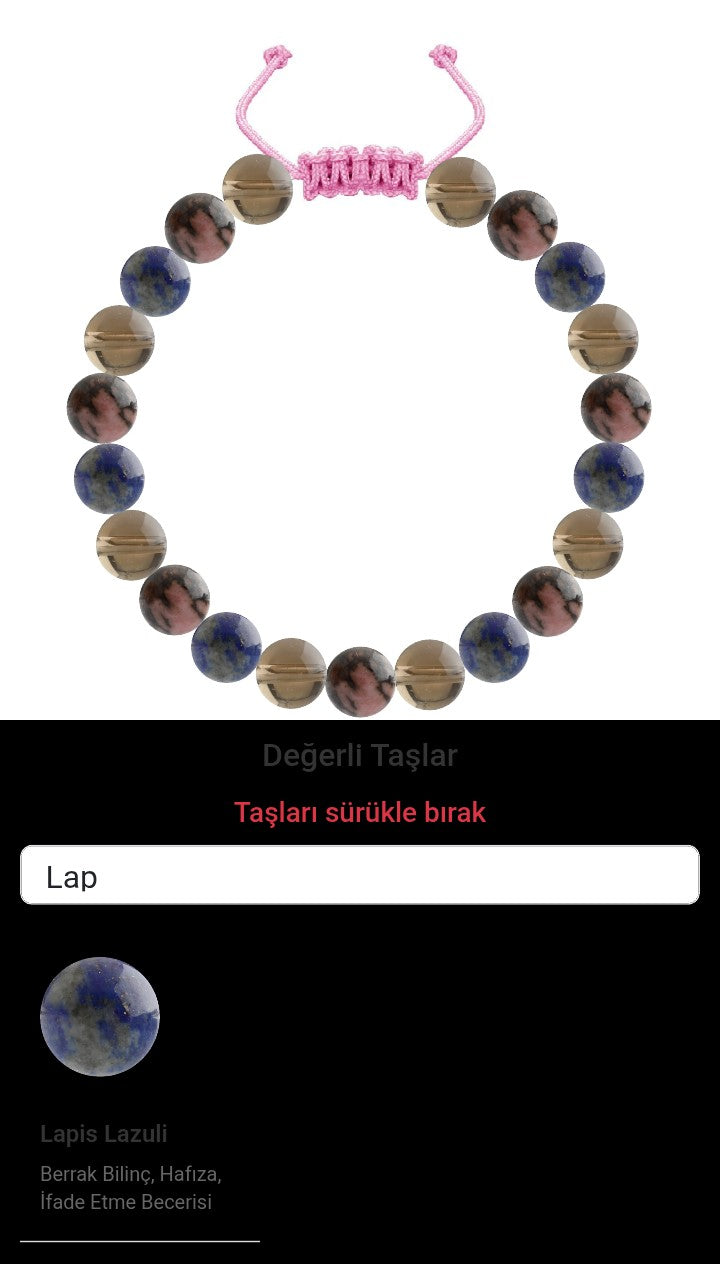 Özel Tasarım Merdiven Kapama Bileklik - 21 Taş - Özel Tasarım Görseli