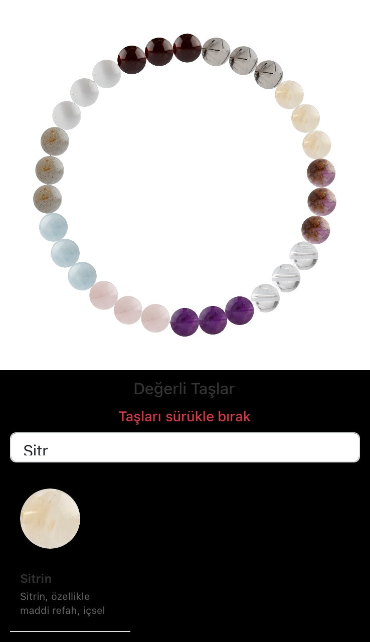 Özel Tasarım Elastik Misineli - 30 Taş - Özel Tasarım Görseli
