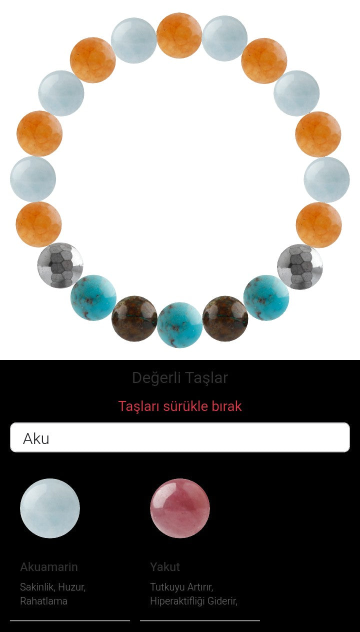Özel Tasarım Elastik Misineli - 20 Taş - Özel Tasarım Görseli