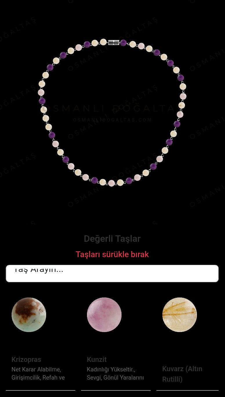 Özel Tasarım Kolye - 48 Taş - Özel Tasarım Görseli