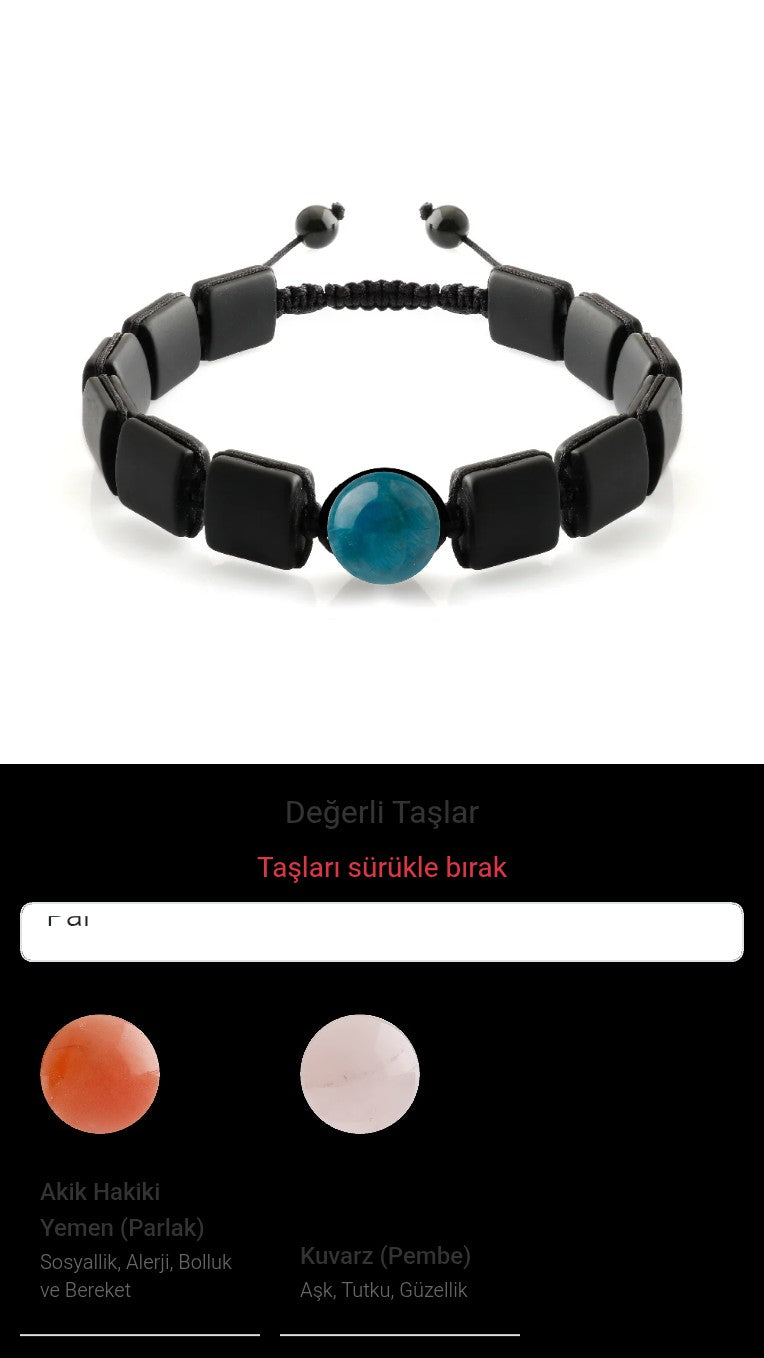 Özel Tasarım Kare Kesim Obsidyen - 1 Taş - Özel Tasarım Görseli