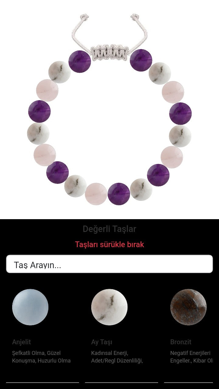 Özel Tasarım Merdiven Kapama Bileklik - 18 Taş - Özel Tasarım Görseli