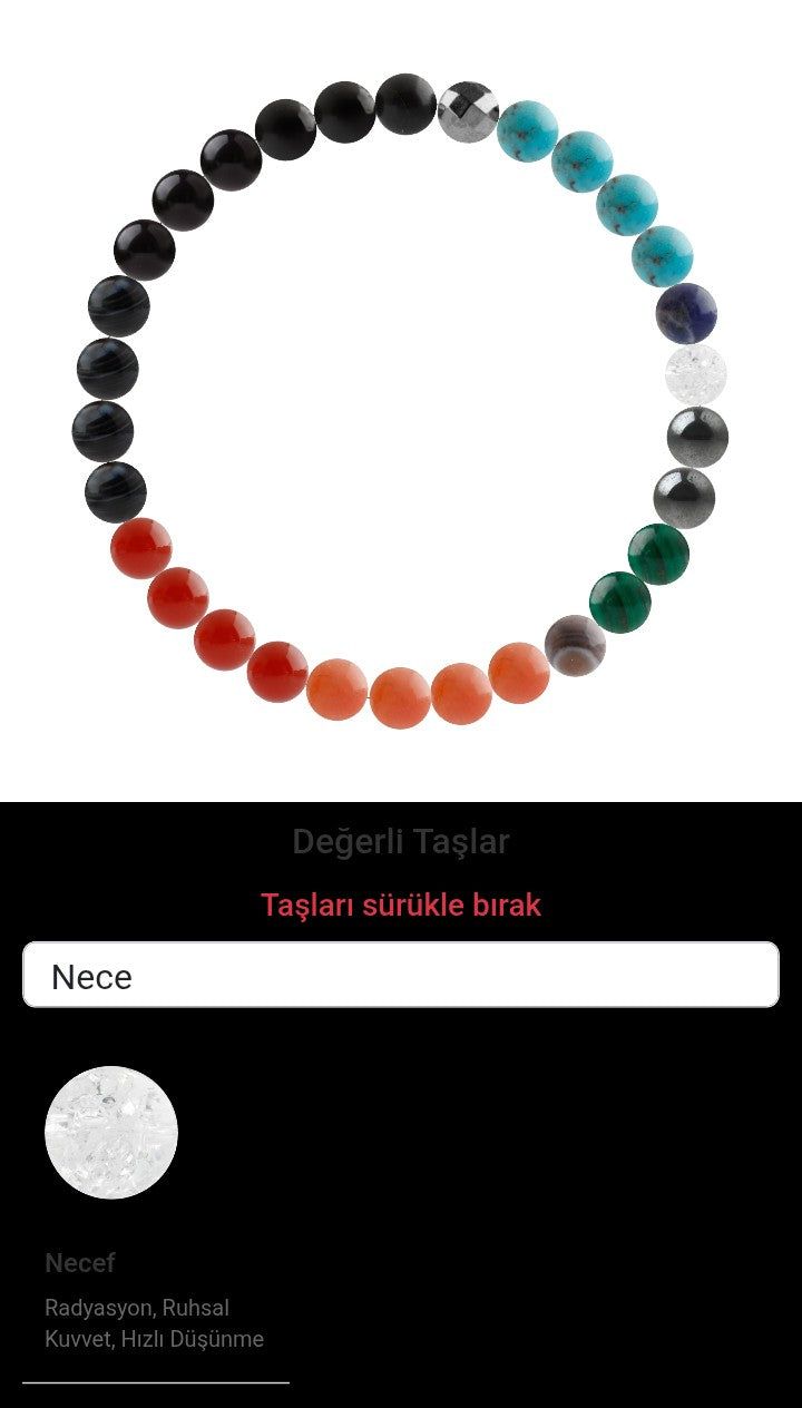 Özel Tasarım Elastik Misineli - 30 Taş