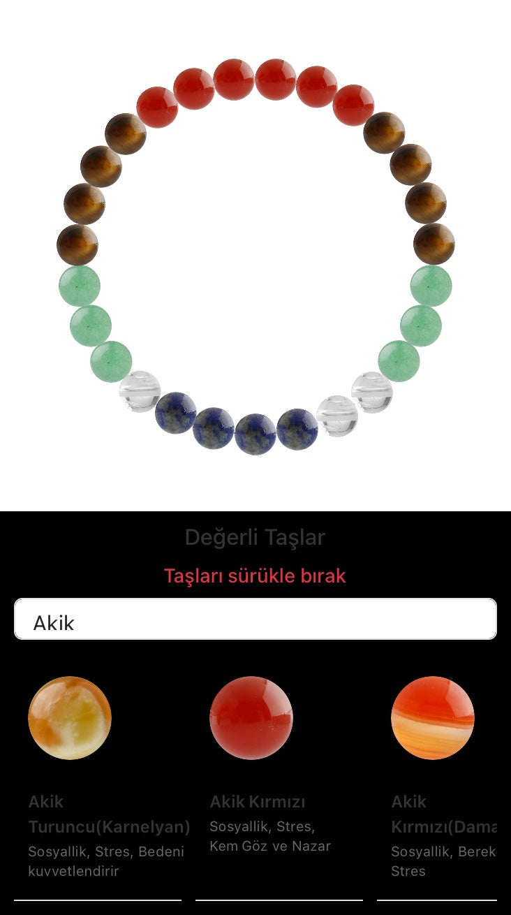 Özel Tasarım Elastik Misineli - 27 Taş - Özel Tasarım Görseli