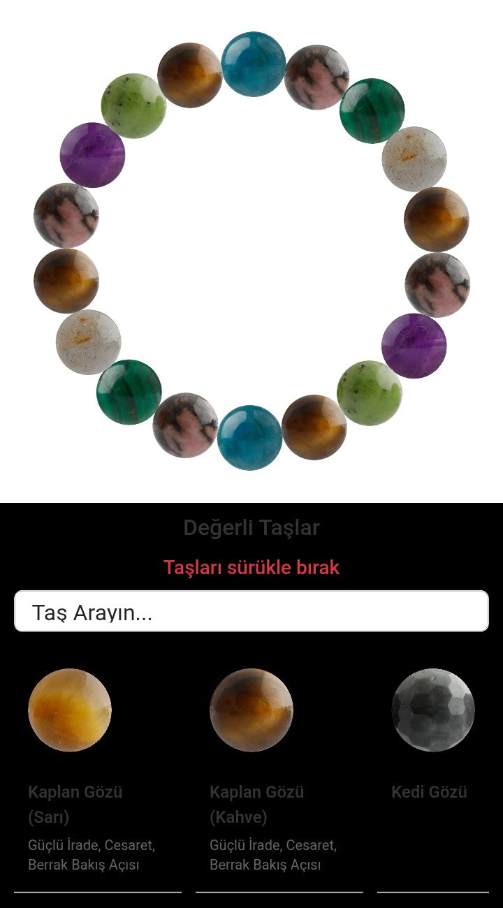 Özel Tasarım Elastik Misineli - 18 Taş - Özel Tasarım Görseli
