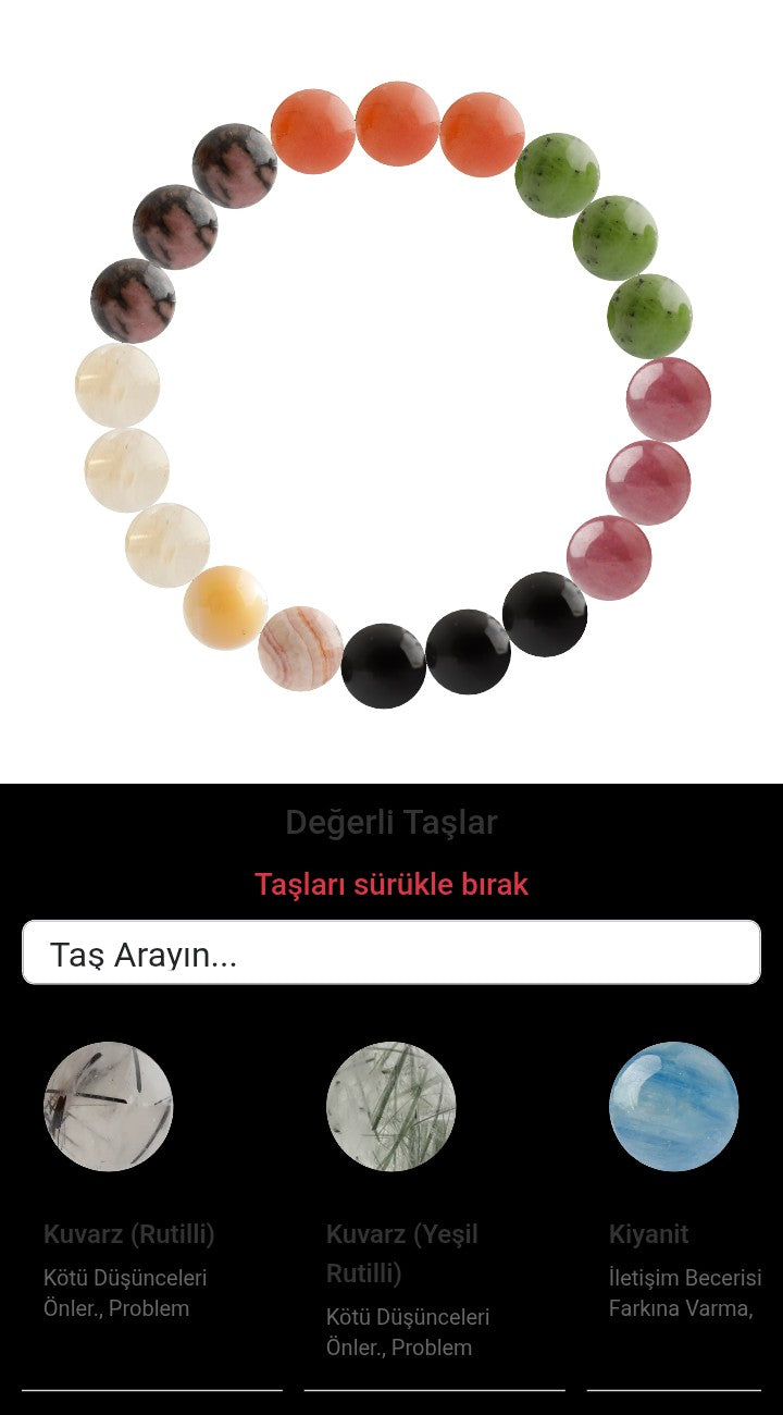 Özel Tasarım Elastik Misineli - 20 Taş - Özel Tasarım Görseli