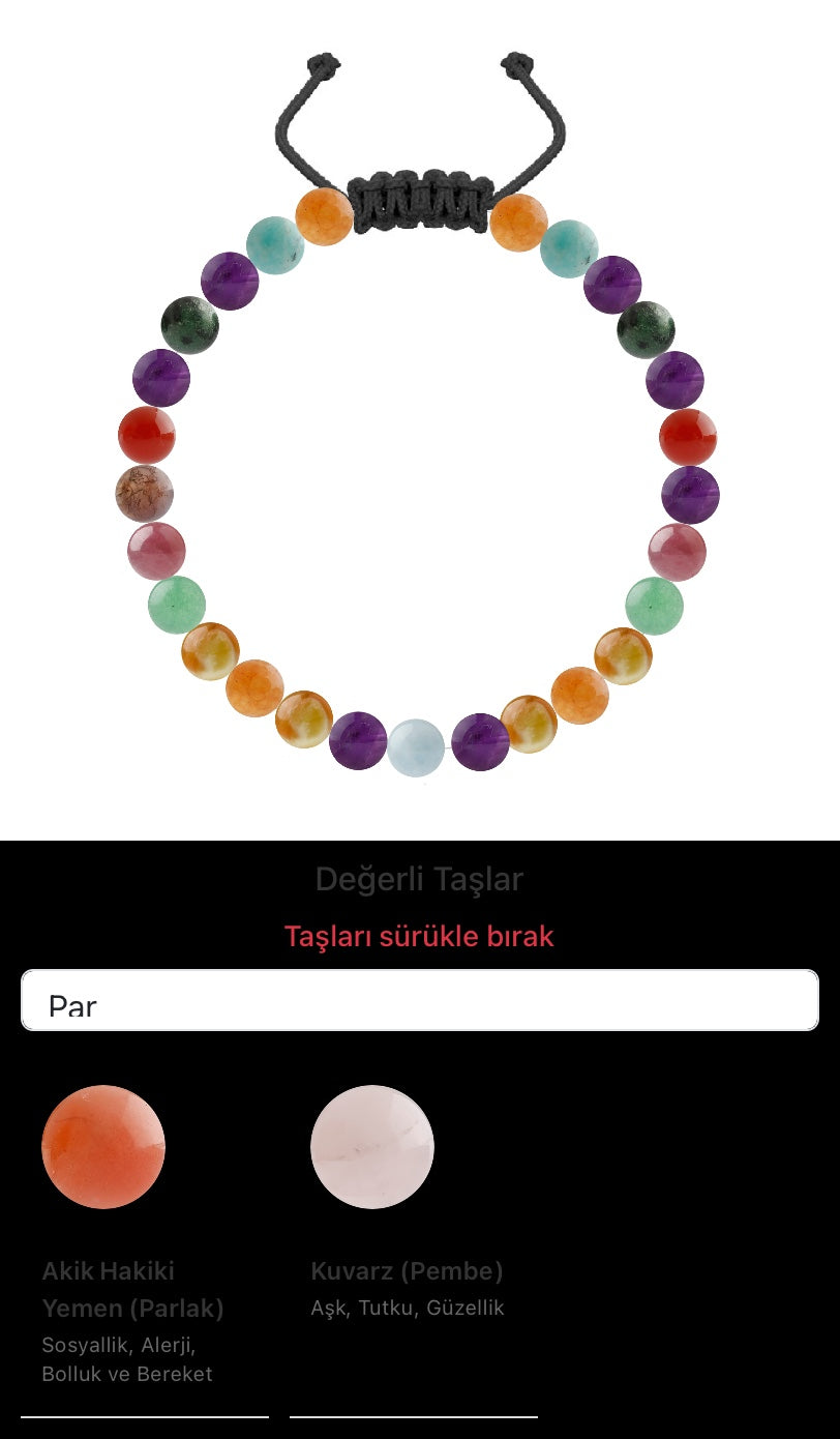 Özel Tasarım Merdiven Kapama Bileklik - 27 Taş - Özel Tasarım Görseli