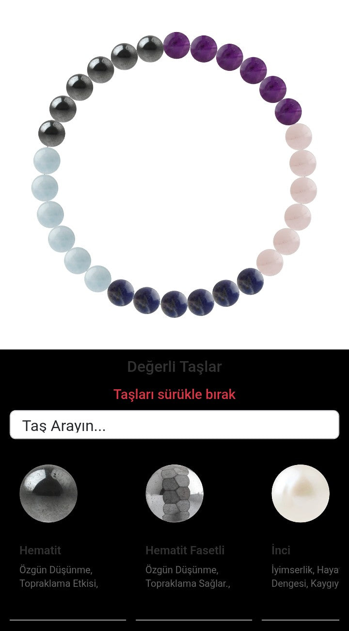 Özel Tasarım Elastik Misineli - 30 Taş - Özel Tasarım Görseli