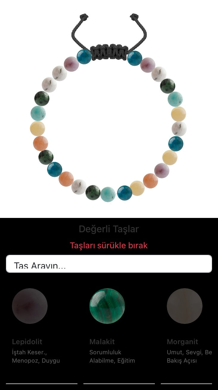 Özel Tasarım Merdiven Kapama Bileklik - 25 Taş - Özel Tasarım Görseli