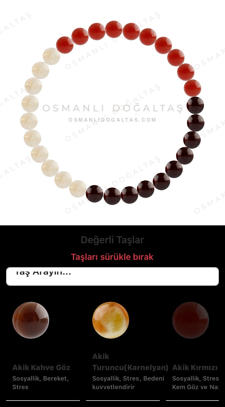 Özel Tasarım Elastik Misineli - 30 Taş - Özel Tasarım Görseli