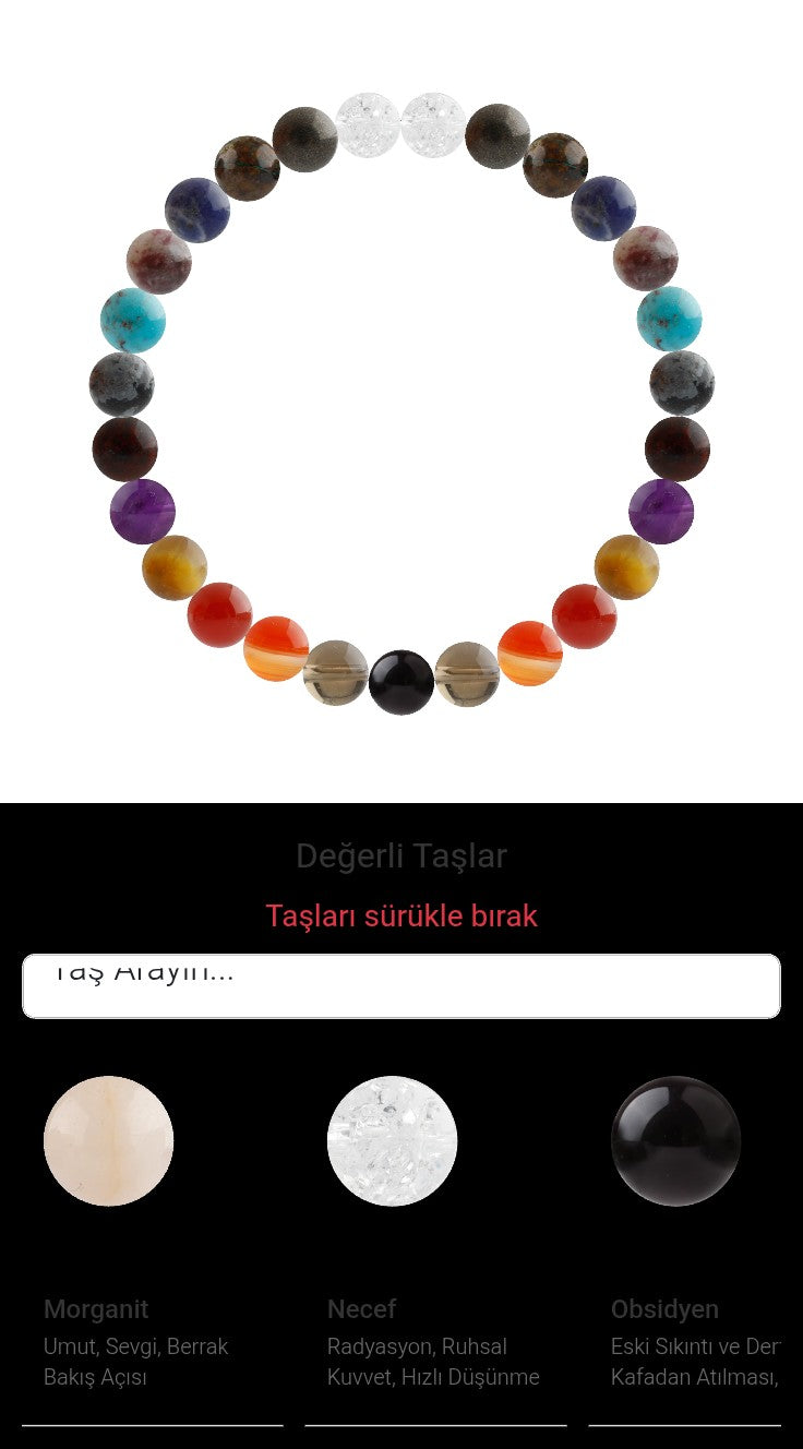 Özel Tasarım Elastik Misineli - 27 Taş - Özel Tasarım Görseli