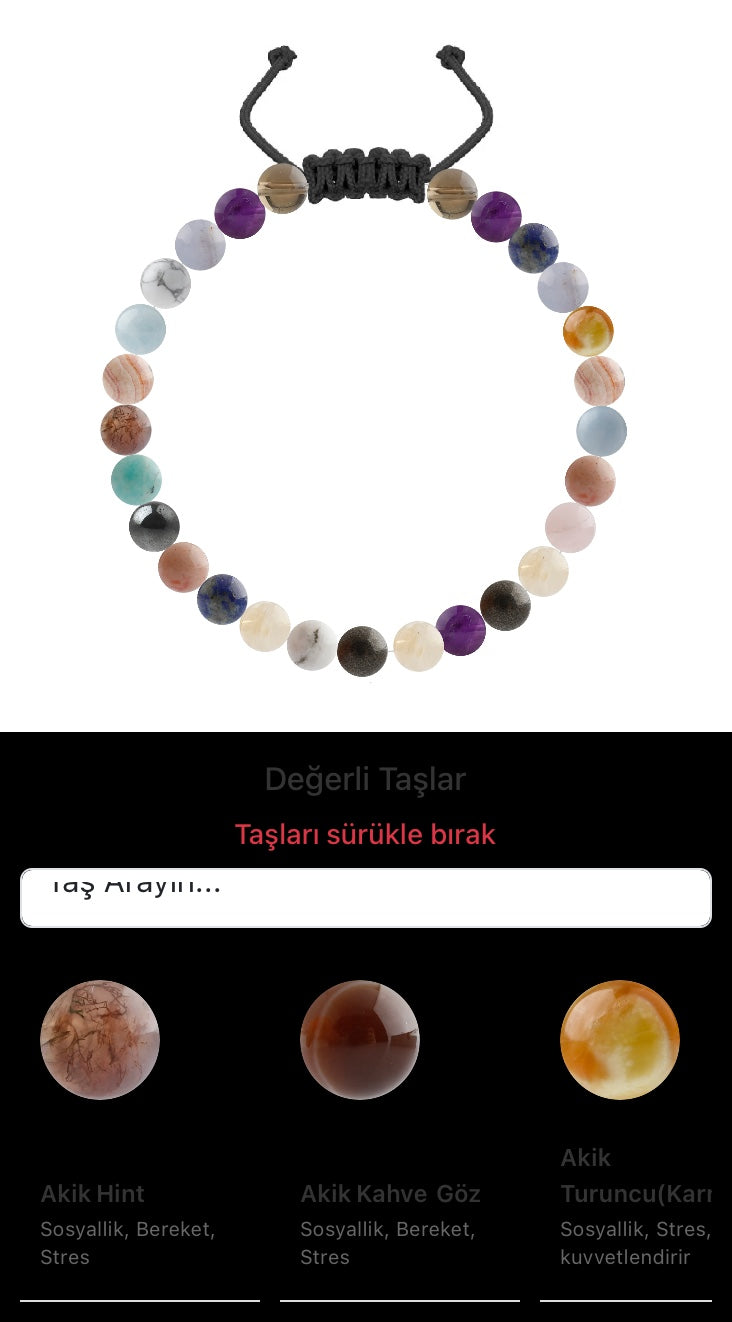 Özel Tasarım Merdiven Kapama Bileklik - 27 Taş - Özel Tasarım Görseli