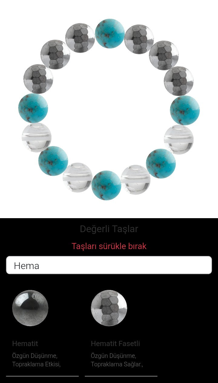 Özel Tasarım Elastik Misineli - 16 Taş - Özel Tasarım Görseli