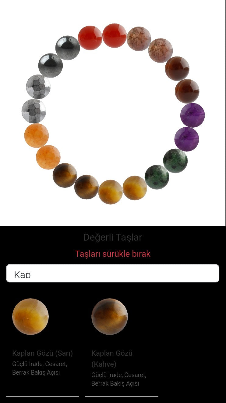 Özel Tasarım Elastik Misineli - 20 Taş - Özel Tasarım Görseli