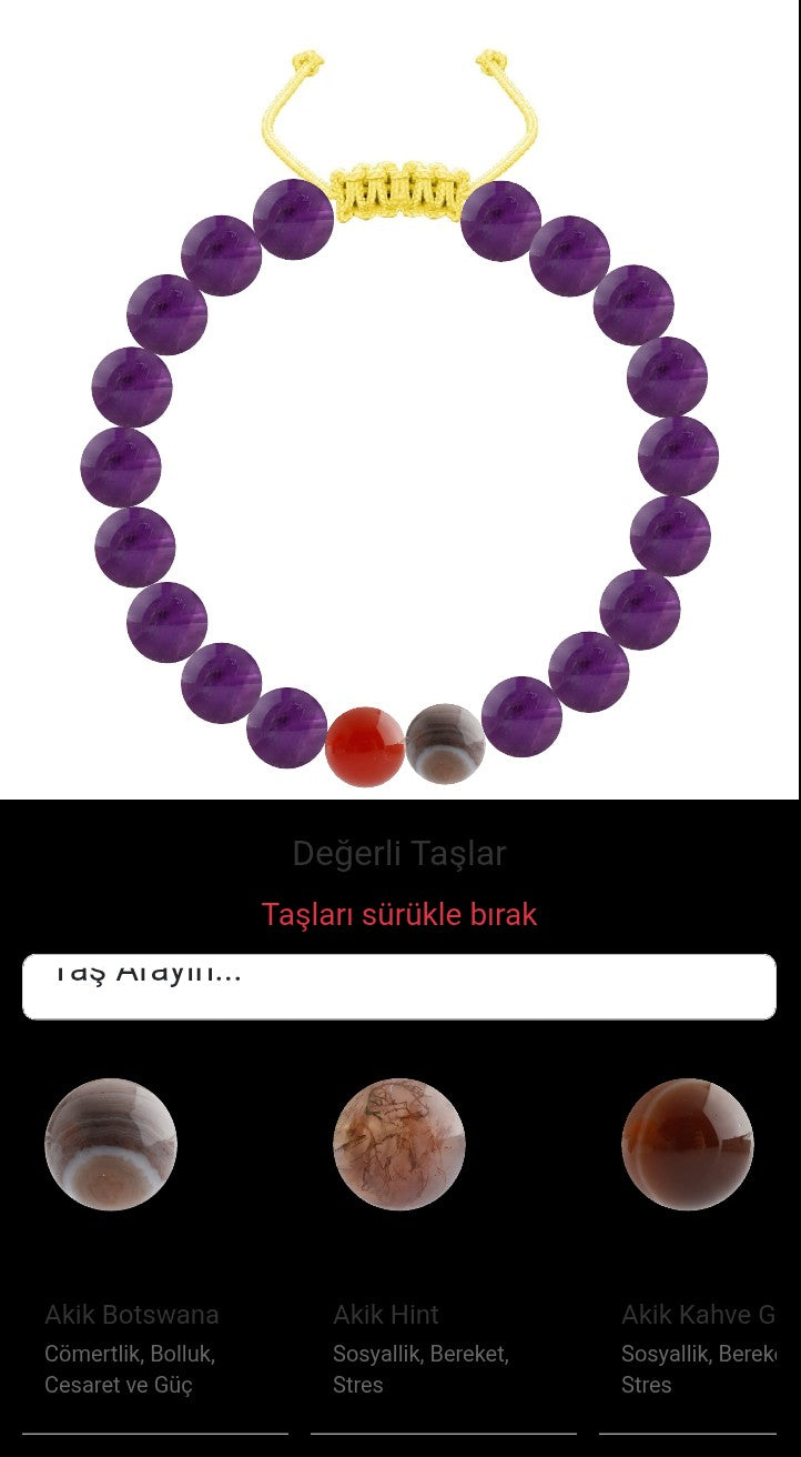 Özel Tasarım Merdiven Kapama Bileklik - 20 Taş