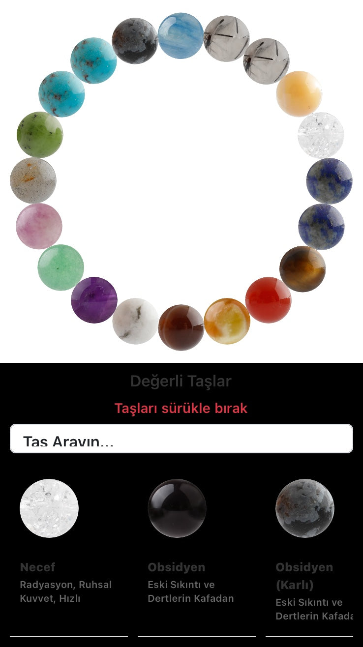 Özel Tasarım Elastik Misineli - 20 Taş - Özel Tasarım Görseli