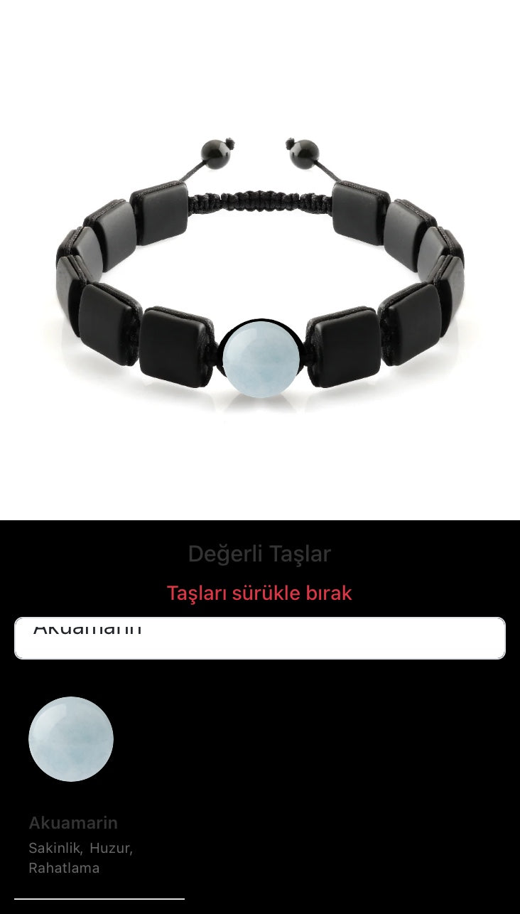 Özel Tasarım Kare Kesim Obsidyen - 1 Taş - Özel Tasarım Görseli
