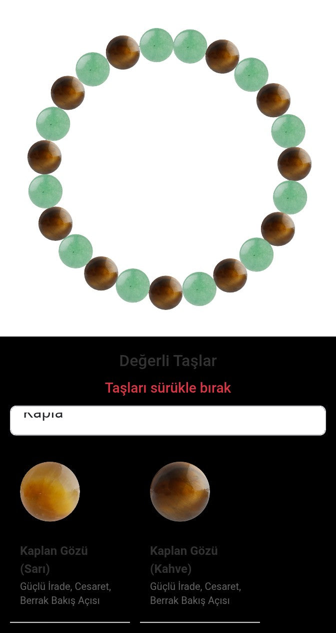 Özel Tasarım Elastik Misineli - 23 Taş