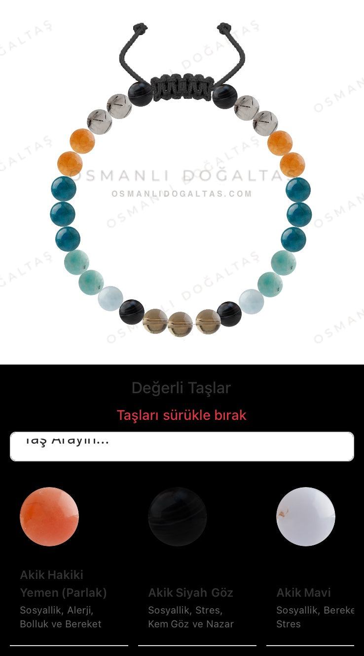 Özel Tasarım Merdiven Kapama Bileklik - 26 Taş - Özel Tasarım Görseli