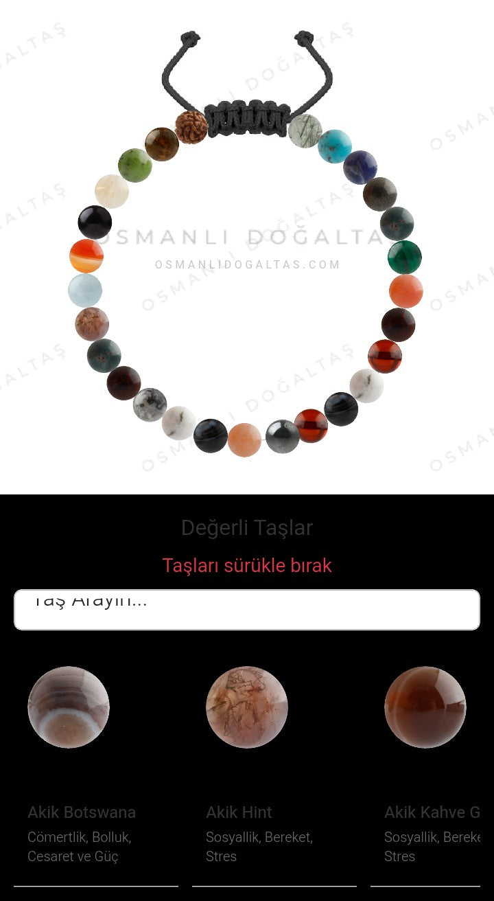 Özel Tasarım Merdiven Kapama Bileklik - 27 Taş - Özel Tasarım Görseli