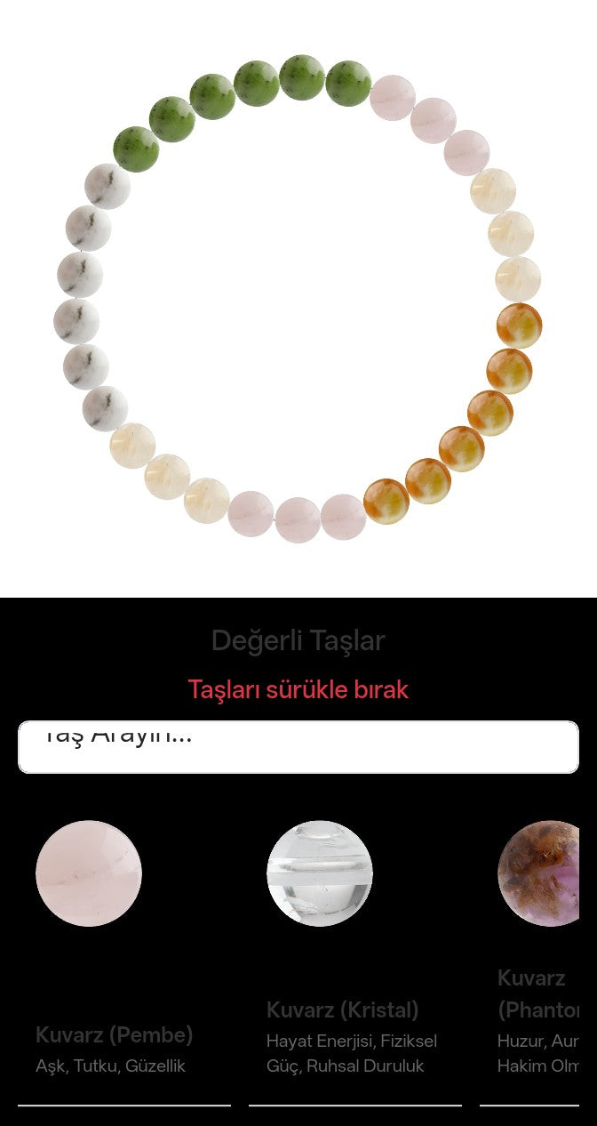 Özel Tasarım Elastik Misineli - 30 Taş - Özel Tasarım Görseli