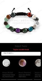 Özel Tasarım Makrome Bileklik - 14 Taş - Özel Tasarım Görseli