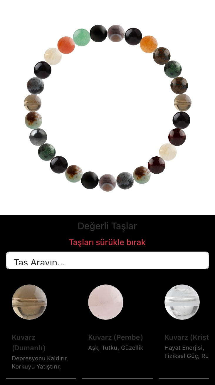 Özel Tasarım Elastik Misineli - 27 Taş - Özel Tasarım Görseli
