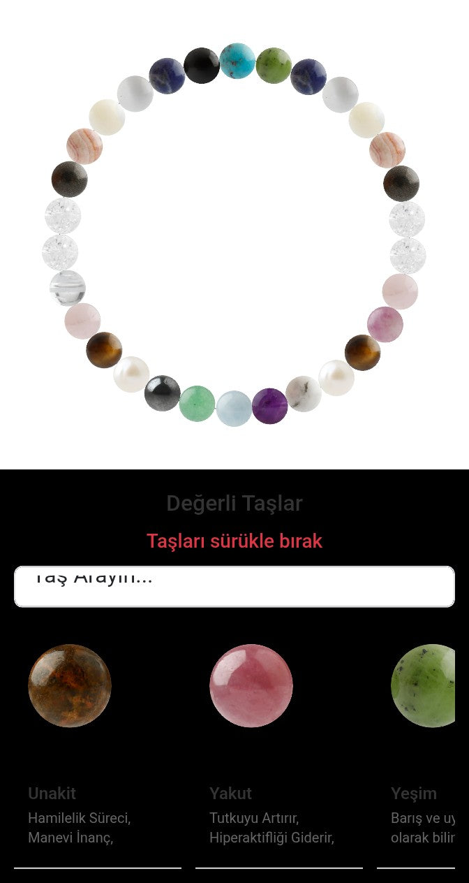 Özel Tasarım Elastik Misineli - 30 Taş - Özel Tasarım Görseli