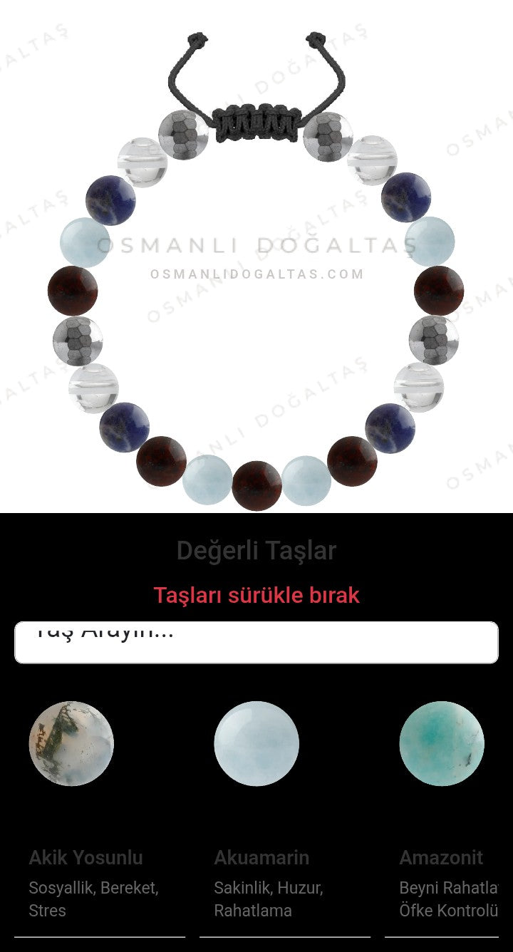 Özel Tasarım Merdiven Kapama Bileklik - 21 Taş - Özel Tasarım Görseli