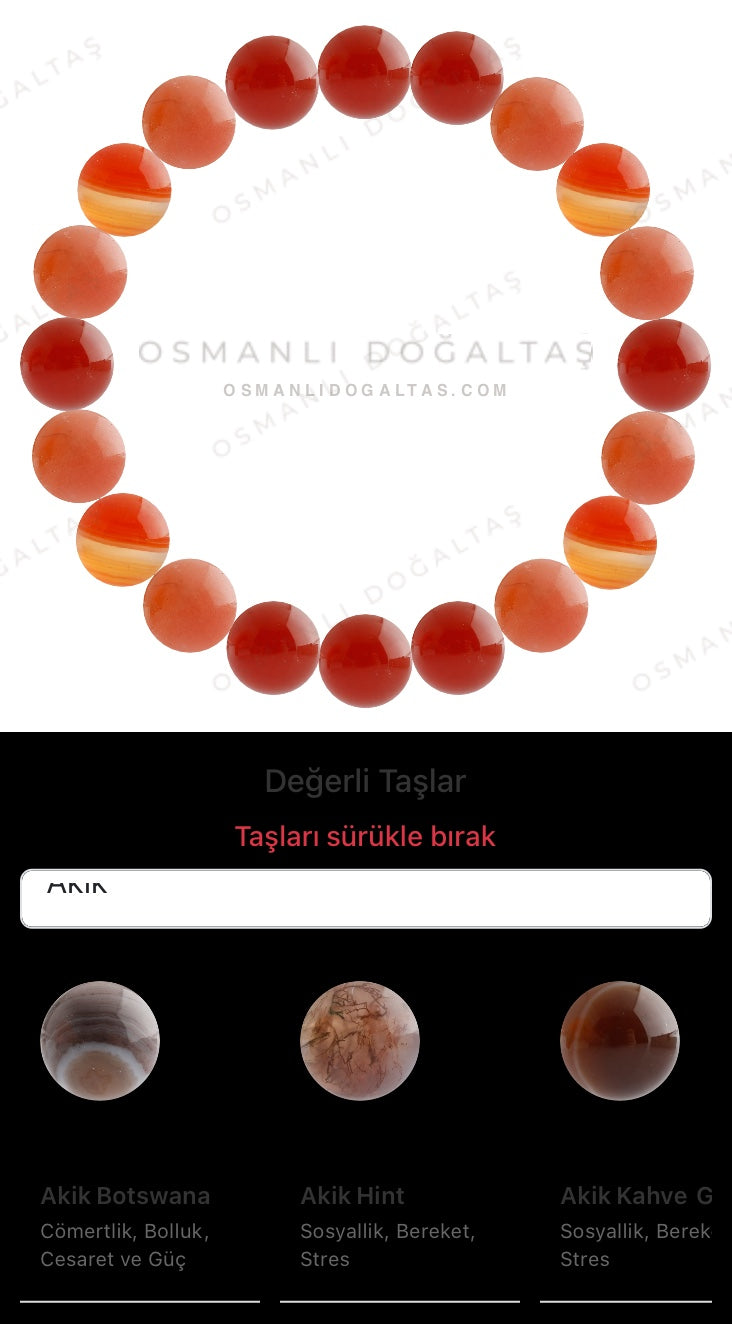 Özel Tasarım Elastik Misineli - 20 Taş - Özel Tasarım Görseli