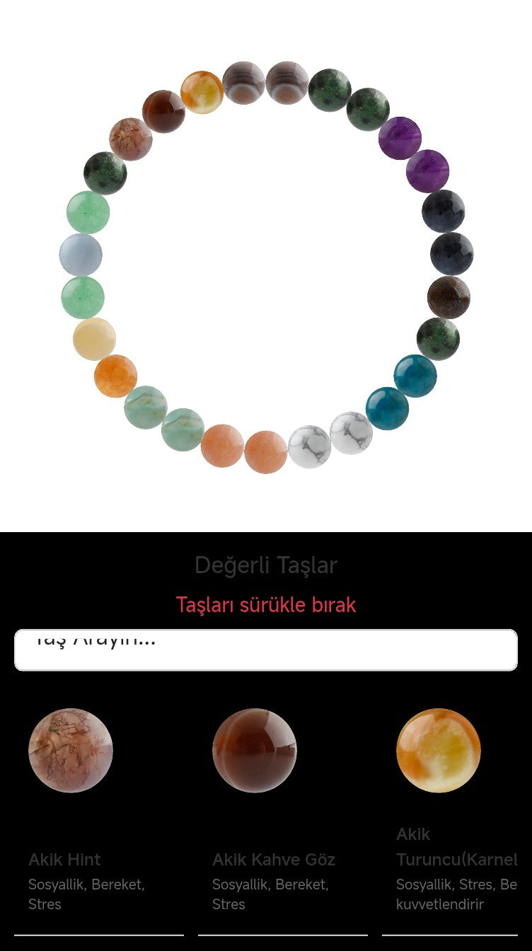 Özel Tasarım Elastik Misineli - 27 Taş - Özel Tasarım Görseli