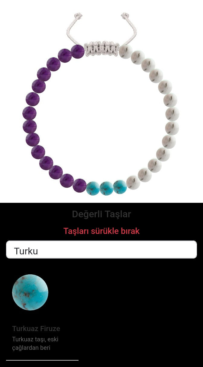 Özel Tasarım Merdiven Kapama Bileklik - 30 Taş - Özel Tasarım Görseli