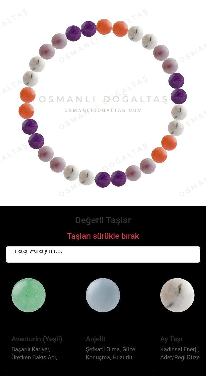 Özel Tasarım Elastik Misineli - 30 Taş - Özel Tasarım Görseli