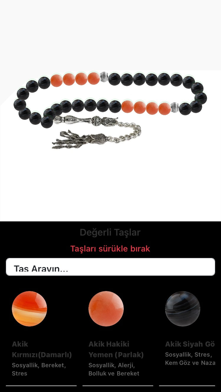Özel Tasarım Tesbih - 33 Taş - Özel Tasarım Görseli