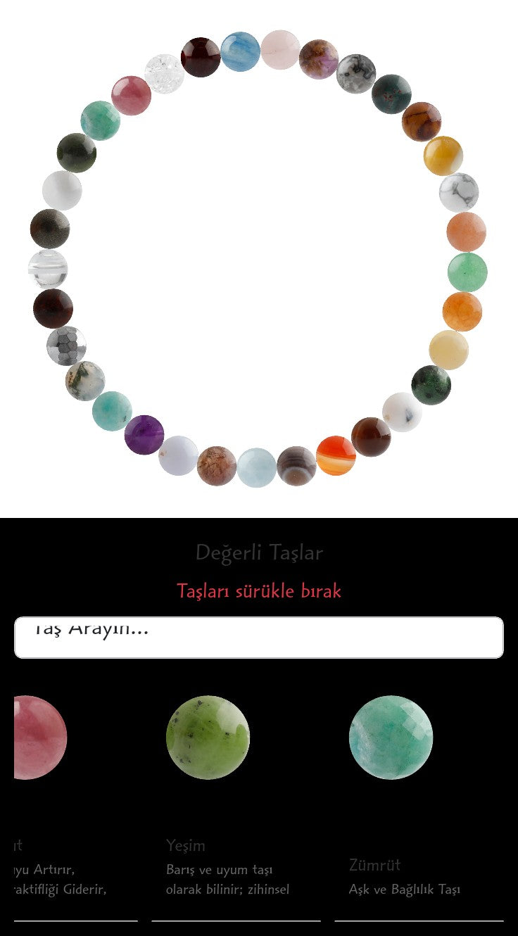 Özel Tasarım Elastik Misineli - 33 Taş - Özel Tasarım Görseli